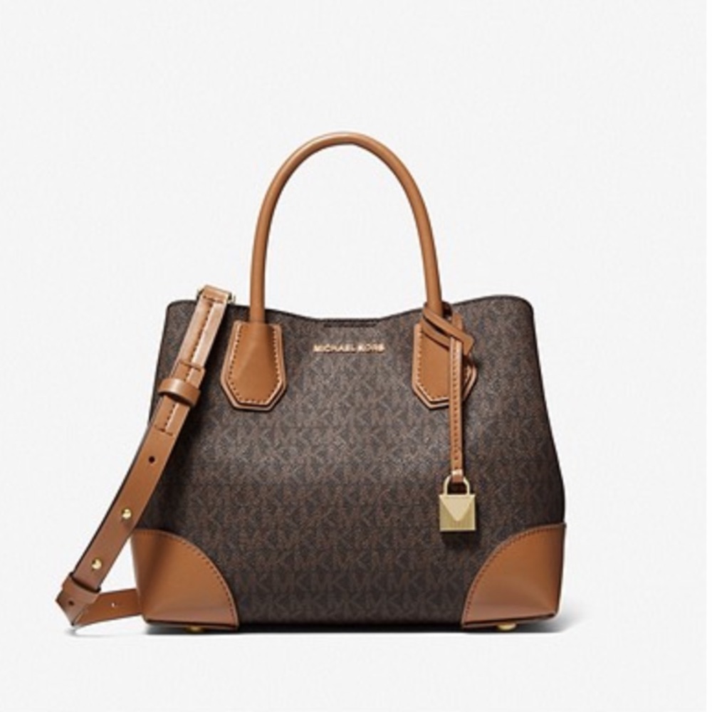 Michael Kors Mercer Gallery small signature logo satchel